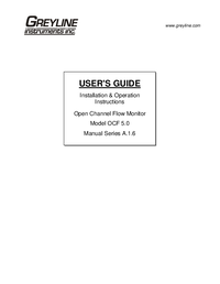 Thumbnail of document Manual - OCF 5.0 Open Channel Flow Monitor